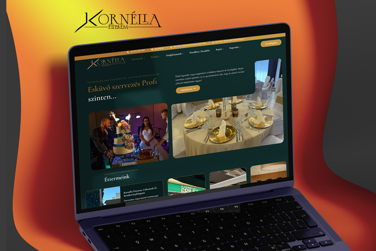 Kornélia Éttermek weboldal referencia